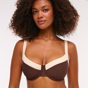 Abercrombie Curve Love Wide Strap Underwire Bikini Top